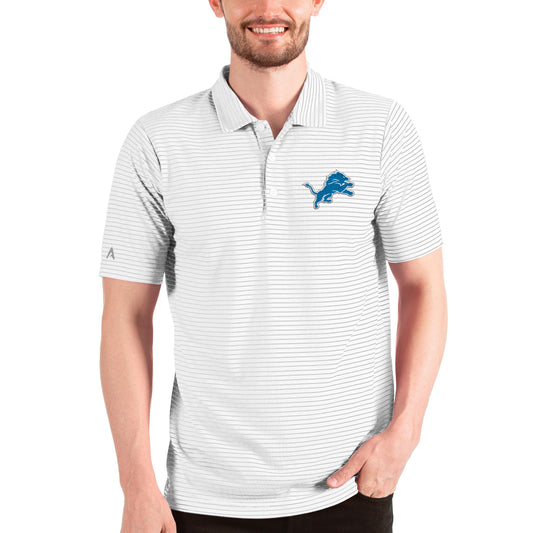 Men's Antigua White Detroit Lions Esteem Polo