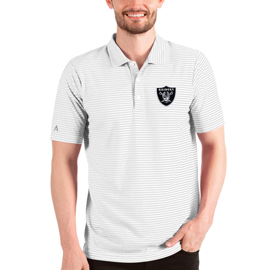 Men's Antigua White Las Vegas Raiders Esteem Polo