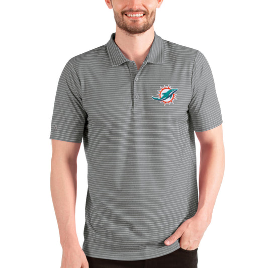 Men's Antigua Steel Miami Dolphins Esteem Polo