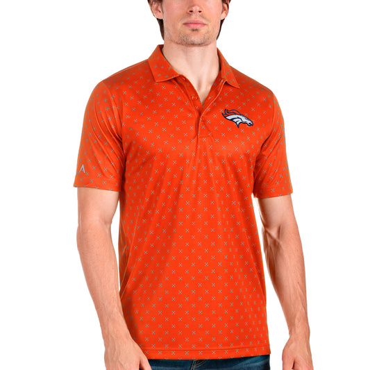 Men's Antigua Orange Denver Broncos Spark Polo