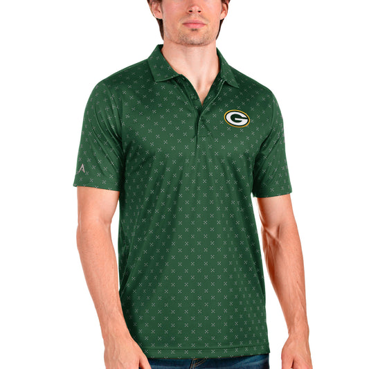 Men's Antigua Green Green Bay Packers Spark Polo