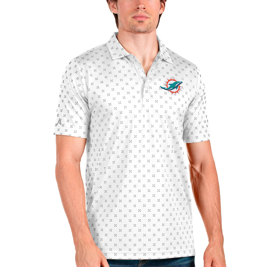 Men's Antigua White Miami Dolphins Spark Polo