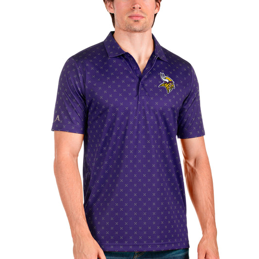 Men's Antigua Purple Minnesota Vikings Spark Polo