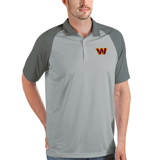 Men's Antigua Gray/Steel Washington Commanders Nova Polo