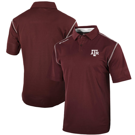 Men's Columbia Maroon Texas A&M Aggies Omni-Wick Shotgun Polo