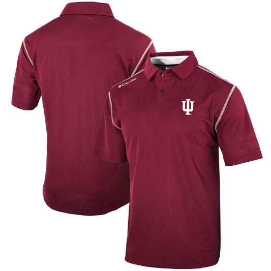 Men's Columbia Crimson Indiana Hoosiers Omni-Wick Shotgun Polo