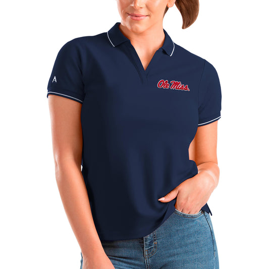 Women's Antigua Navy Ole Miss Rebels Affluent Polo