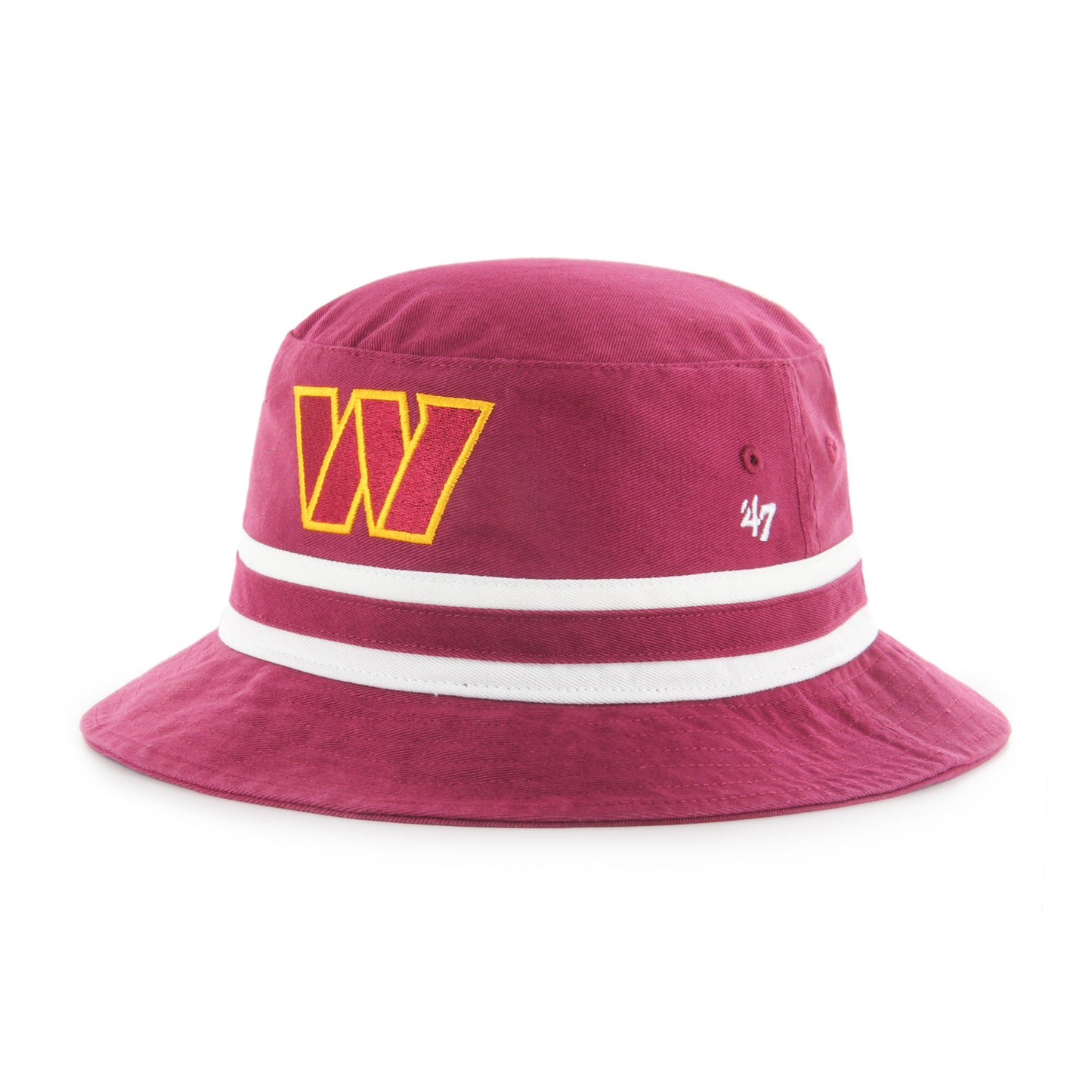 Men's '47 Burgundy Washington Commanders Striped Bucket Hat