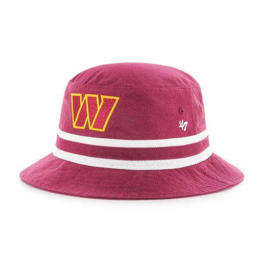 Men's '47 Burgundy Washington Commanders Striped Bucket Hat