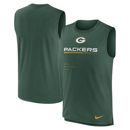 Men's Nike Green Green Bay Packers Muscle Trainer Tank Top