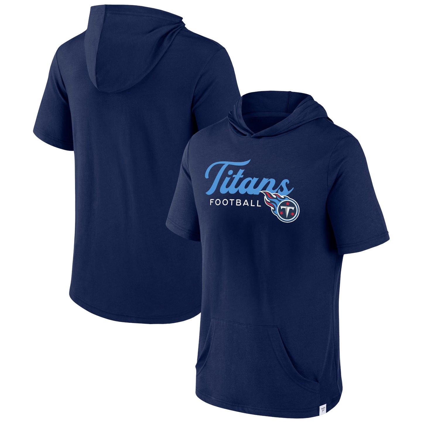 Men's Fanatics Navy Tennessee Titans Offensive Strategy Short Sleeve Pullover Hoodie