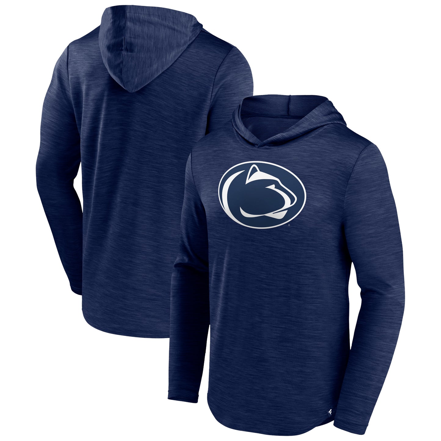 Men's Fanatics Heather Navy Penn State Nittany Lions Transitional Hoodie T-Shirt