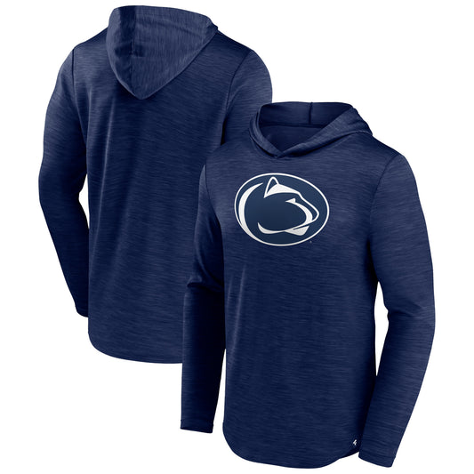Men's Fanatics Heather Navy Penn State Nittany Lions Transitional Hoodie T-Shirt