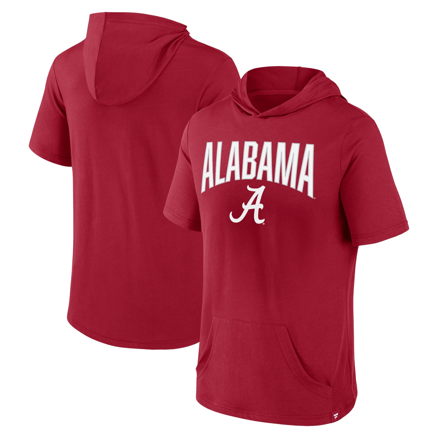 Men's Fanatics Crimson Alabama Crimson Tide Outline Lower Arch Hoodie T-Shirt