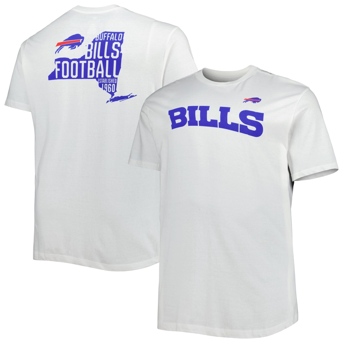 Men's Fanatics White Buffalo Bills Big & Tall Hometown Collection Hot Shot T-Shirt