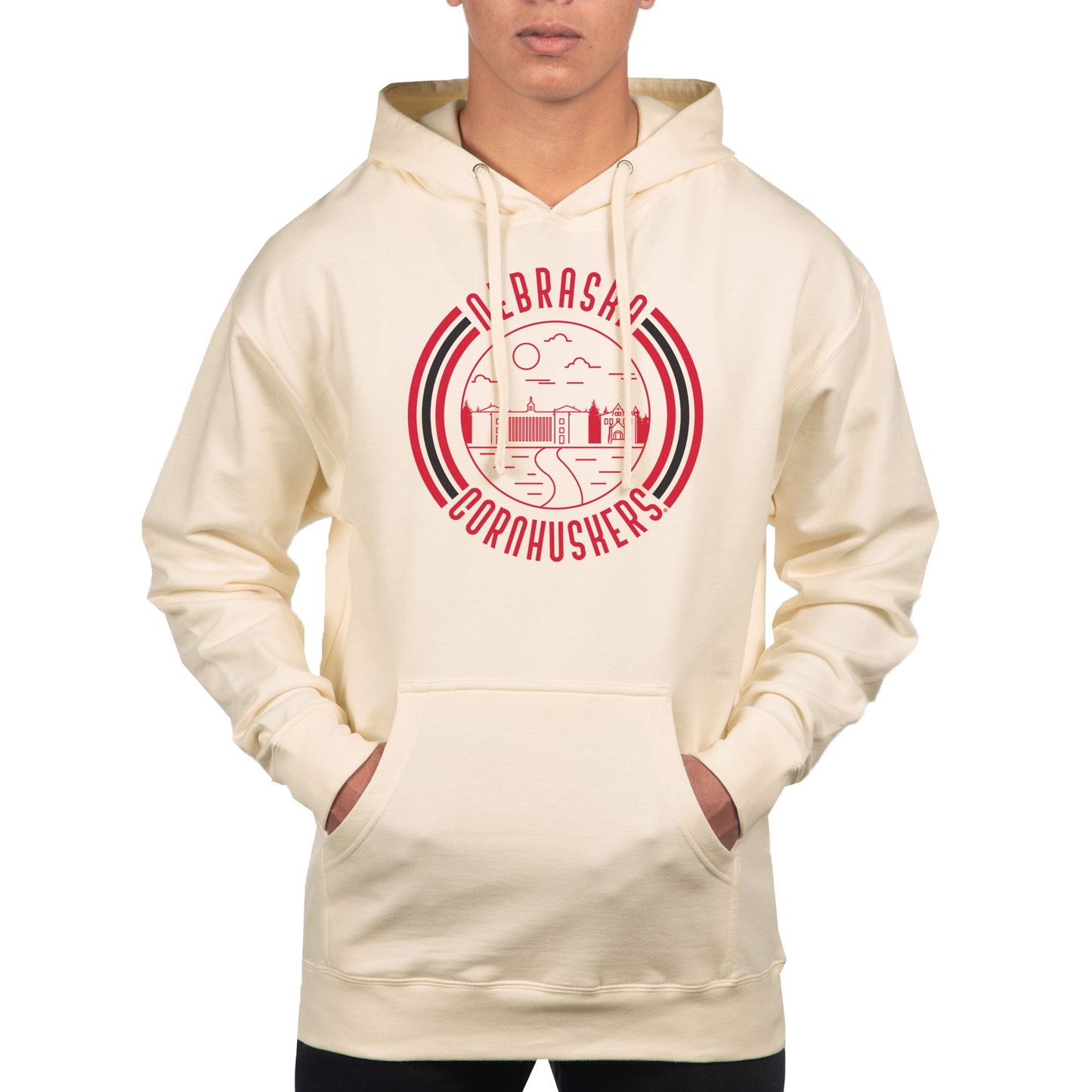 Men's Uscape Apparel Cream Nebraska Huskers Standard Pullover Hoodie