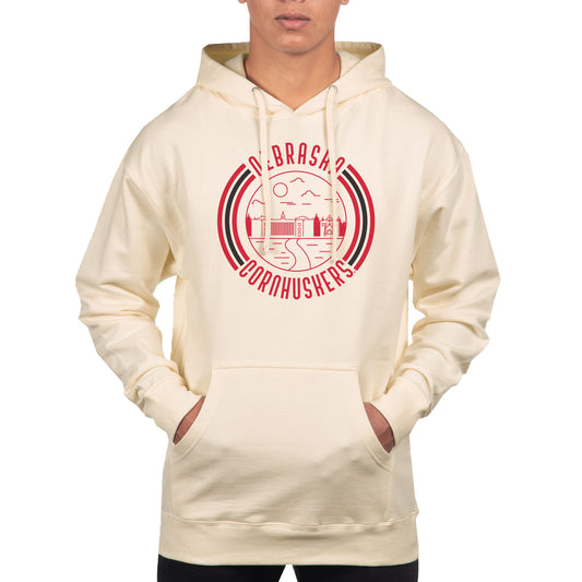 Men's Uscape Apparel Cream Nebraska Huskers Standard Pullover Hoodie