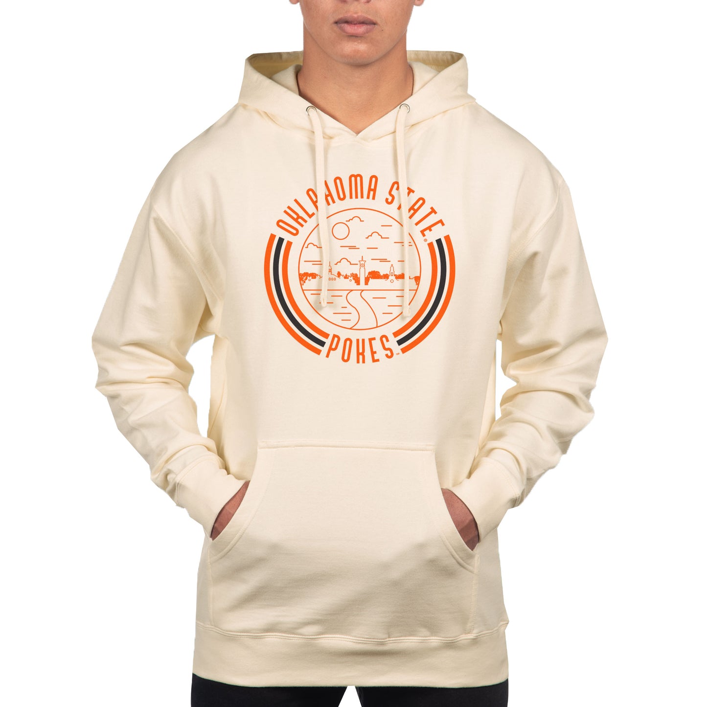 Men's Uscape Apparel Cream Oklahoma State Cowboys Standard Pullover Hoodie