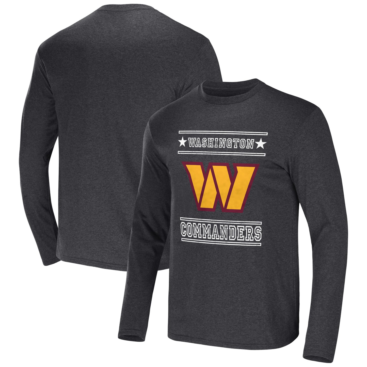 Men's NFL x Darius Rucker Collection by Fanatics Heathered Charcoal Washington Commanders Long Sleeve T-Shirt