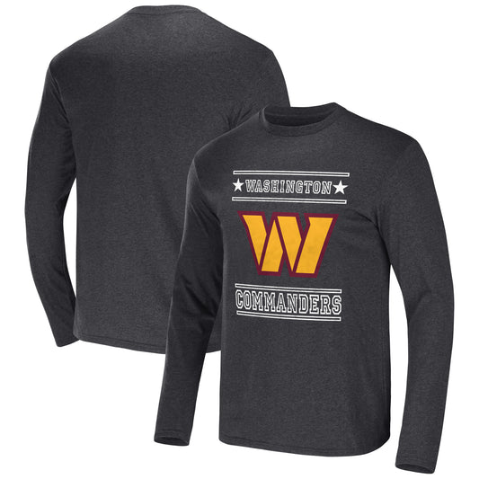 Men's NFL x Darius Rucker Collection by Fanatics Heathered Charcoal Washington Commanders Long Sleeve T-Shirt