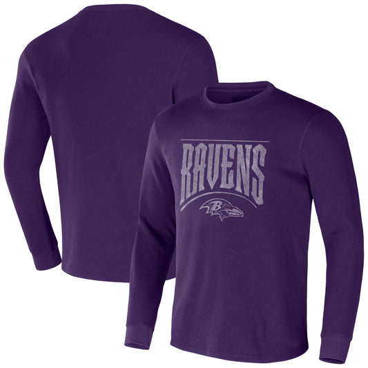 Men's NFL x Darius Rucker Collection by Fanatics Purple Baltimore Ravens Long Sleeve Thermal T-Shirt