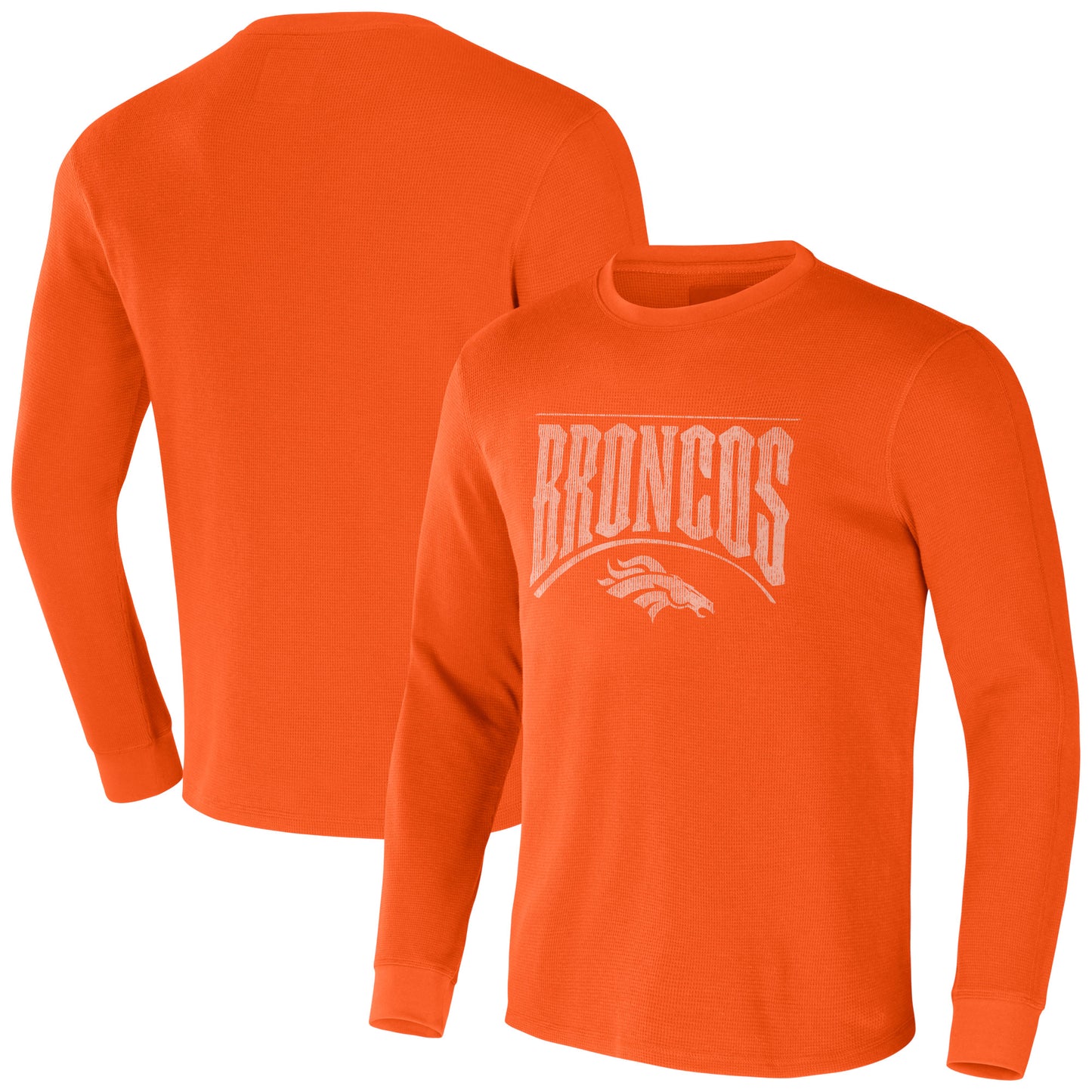 Men's NFL x Darius Rucker Collection by Fanatics Orange Denver Broncos Long Sleeve Thermal T-Shirt