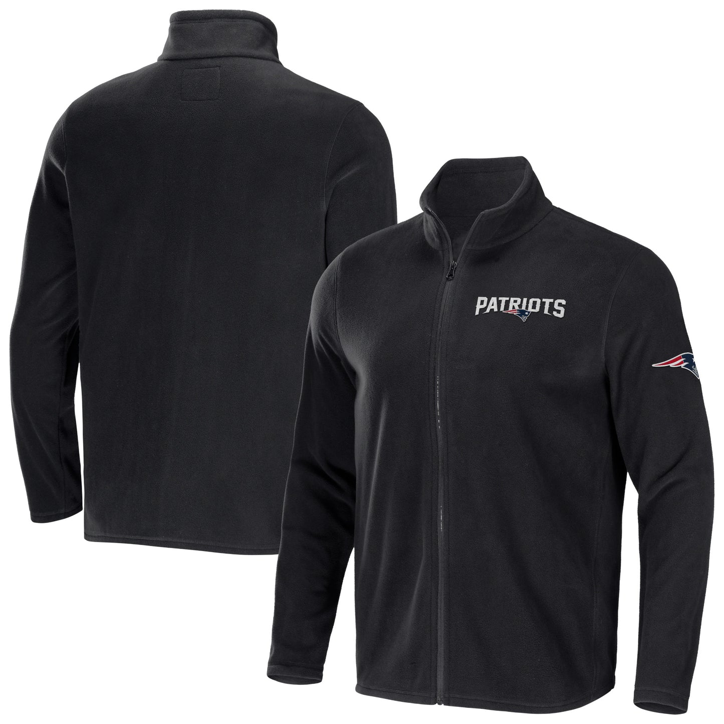 Men's NFL x Darius Rucker Collection by Fanatics Black New England Patriots Polar Lightweight Fleece Full-Zip Jacket