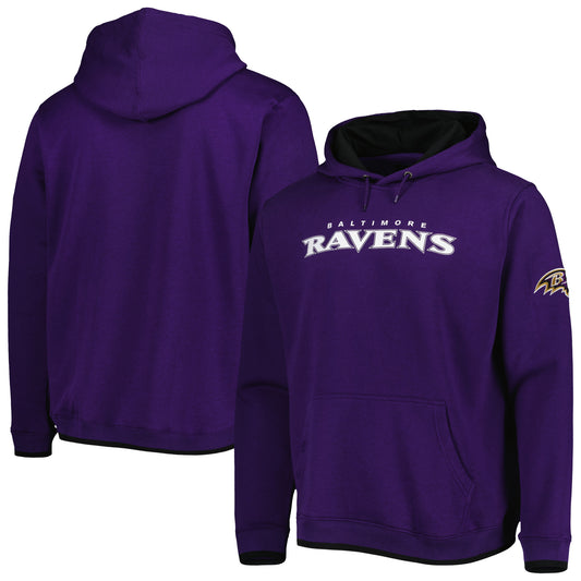 Men's NFL x Darius Rucker Collection by Fanatics Purple/Charcoal Baltimore Ravens Colorblock Pullover Hoodie