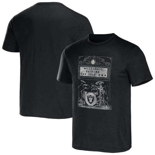 Men's NFL x Darius Rucker Collection by Fanatics Black Las Vegas Raiders Band T-Shirt