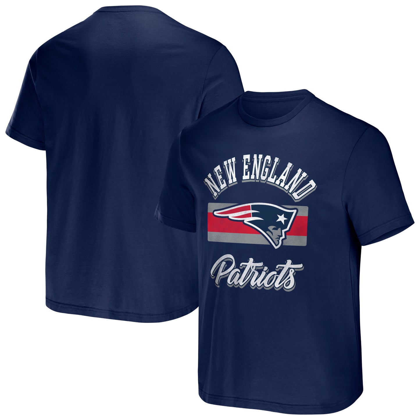 Men's NFL x Darius Rucker Collection by Fanatics Navy New England Patriots Stripe T-Shirt