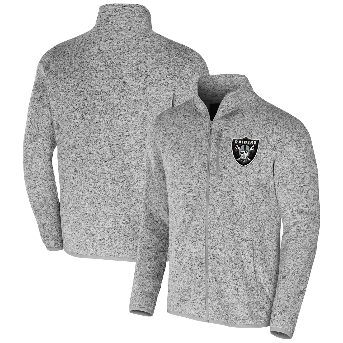 Men's NFL x Darius Rucker Collection by Fanatics Heather Gray Las Vegas Raiders Fleece Full-Zip Jacket