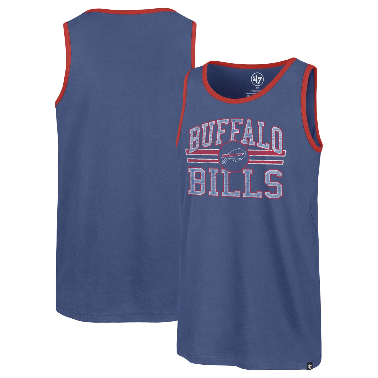 Men's '47  Blue Buffalo Bills Winger Franklin Tank Top