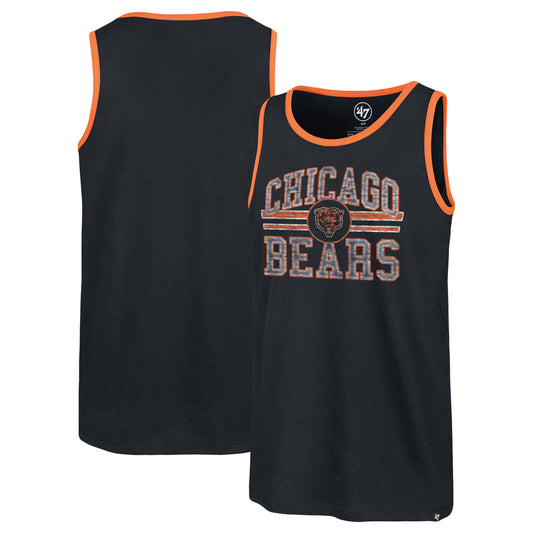 Men's '47 Navy Chicago Bears Winger Franklin Tank Top