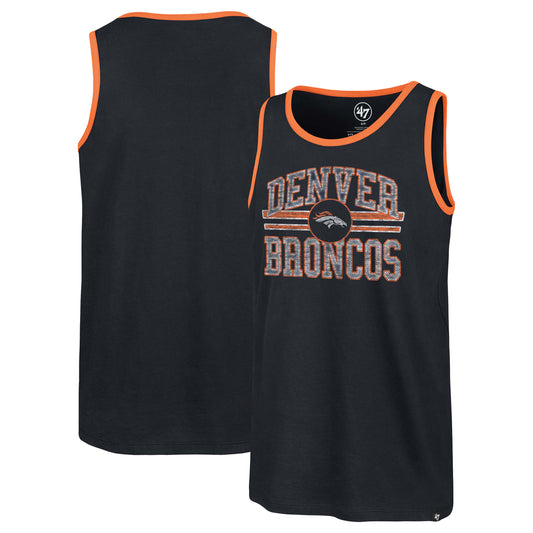 Men's '47 Navy Denver Broncos Winger Franklin Tank Top