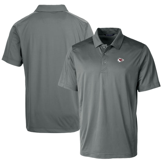 Men's Cutter & Buck Steel Kansas City Chiefs Prospect Textured Stretch Big & Tall Polo