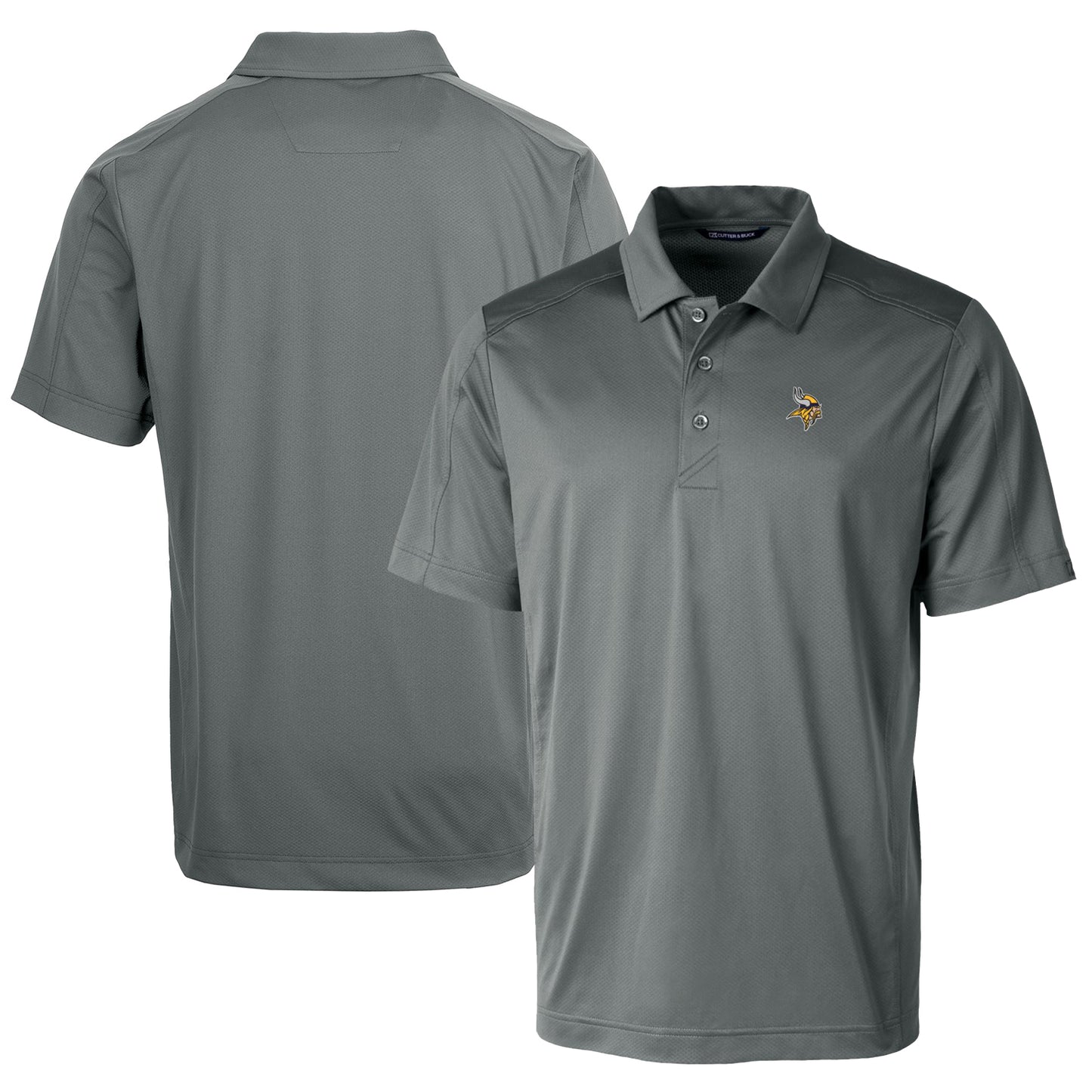 Men's Cutter & Buck Steel Minnesota Vikings Prospect Textured Stretch Big & Tall Polo