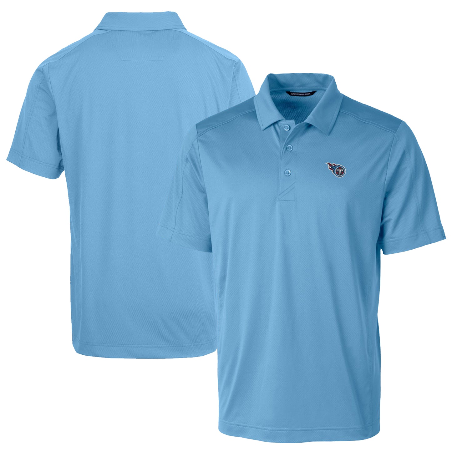 Men's Cutter & Buck Light Blue Tennessee Titans Prospect Textured Stretch Polo