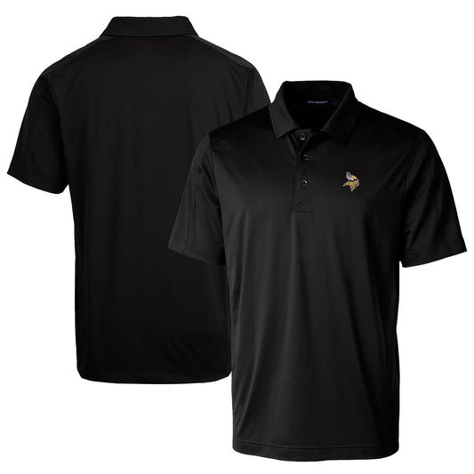 Men's Cutter & Buck Black Minnesota Vikings Prospect Textured Stretch Polo