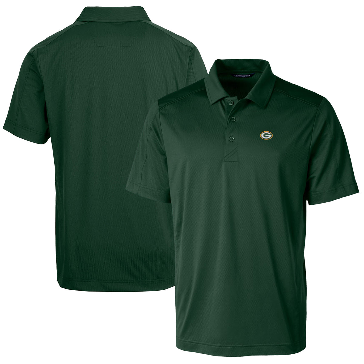 Men's Cutter & Buck Green Green Bay Packers Prospect Textured Stretch Polo