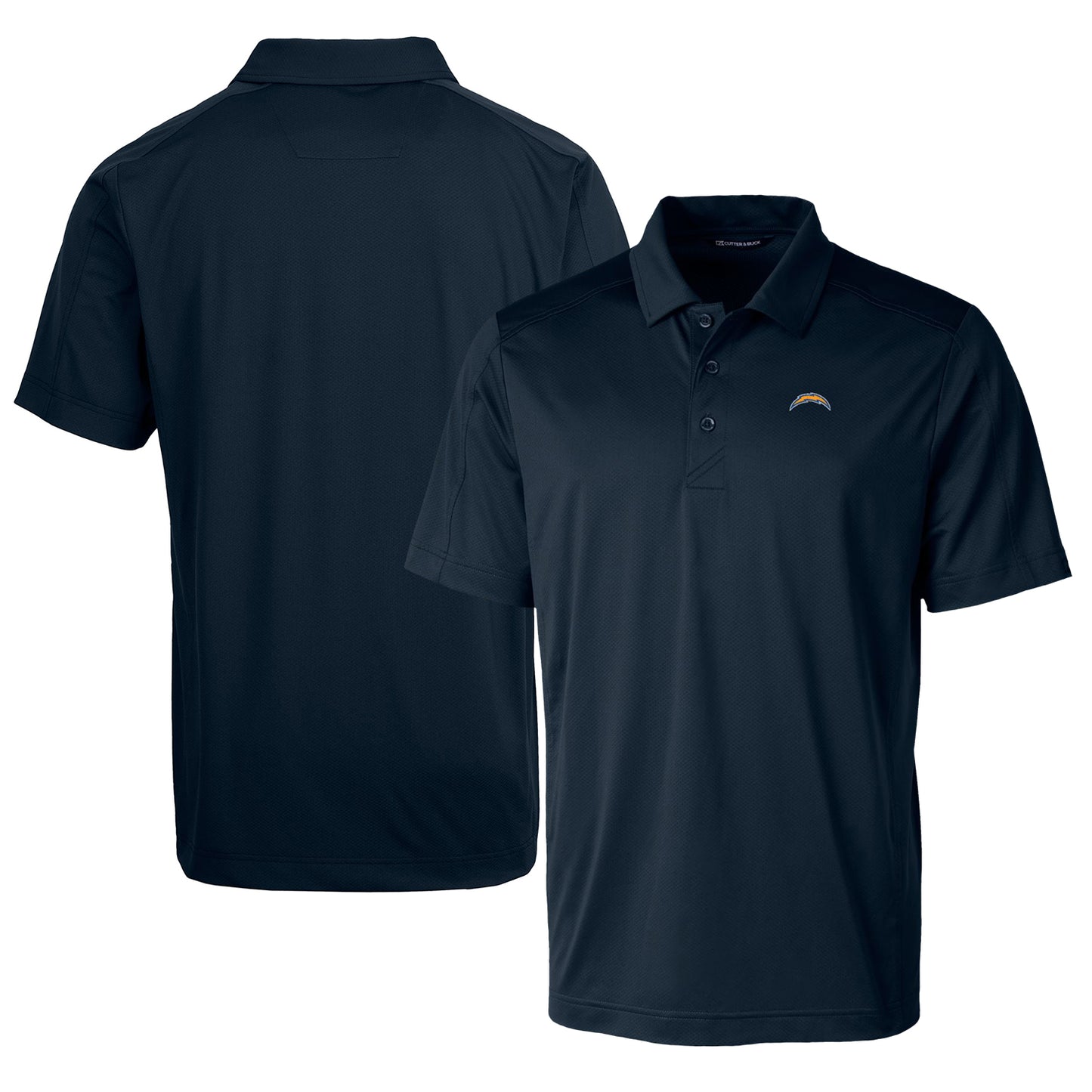 Men's Cutter & Buck Navy Los Angeles Chargers Prospect Textured Stretch Polo