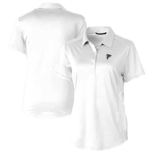 Women's Cutter & Buck White Atlanta Falcons Prospect Textured Stretch Polo