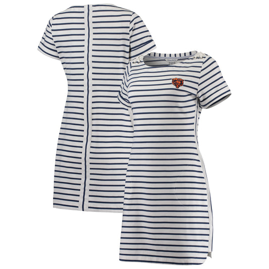 Women's Tommy Bahama White Chicago Bears Tri-Blend Jovanna Striped Dress