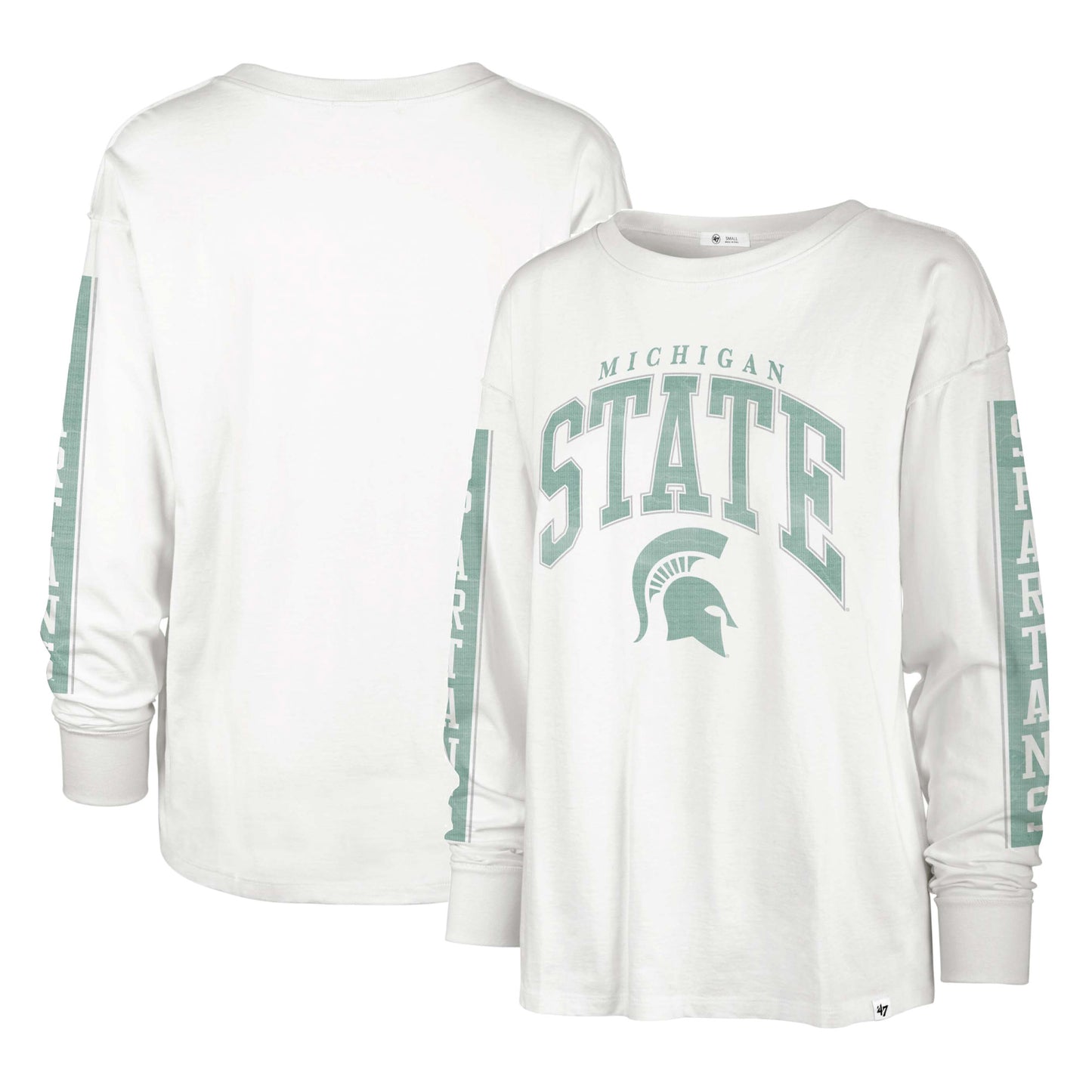 Women's '47 Cream Michigan State Spartans Statement SOA 3-Hit Long Sleeve T-Shirt