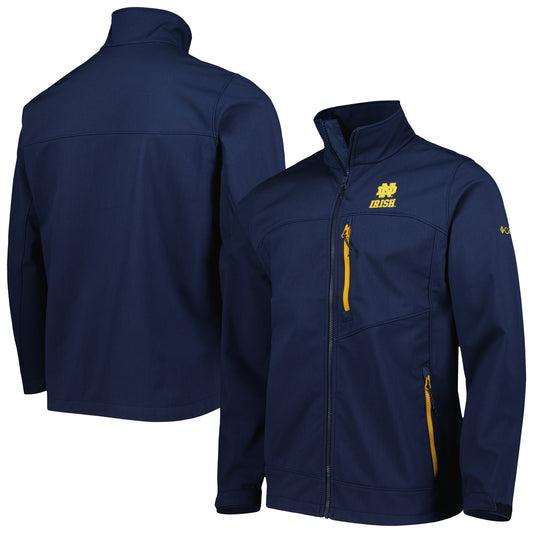 Men's Columbia Navy Notre Dame Fighting Irish Ascender II Full-Zip Jacket
