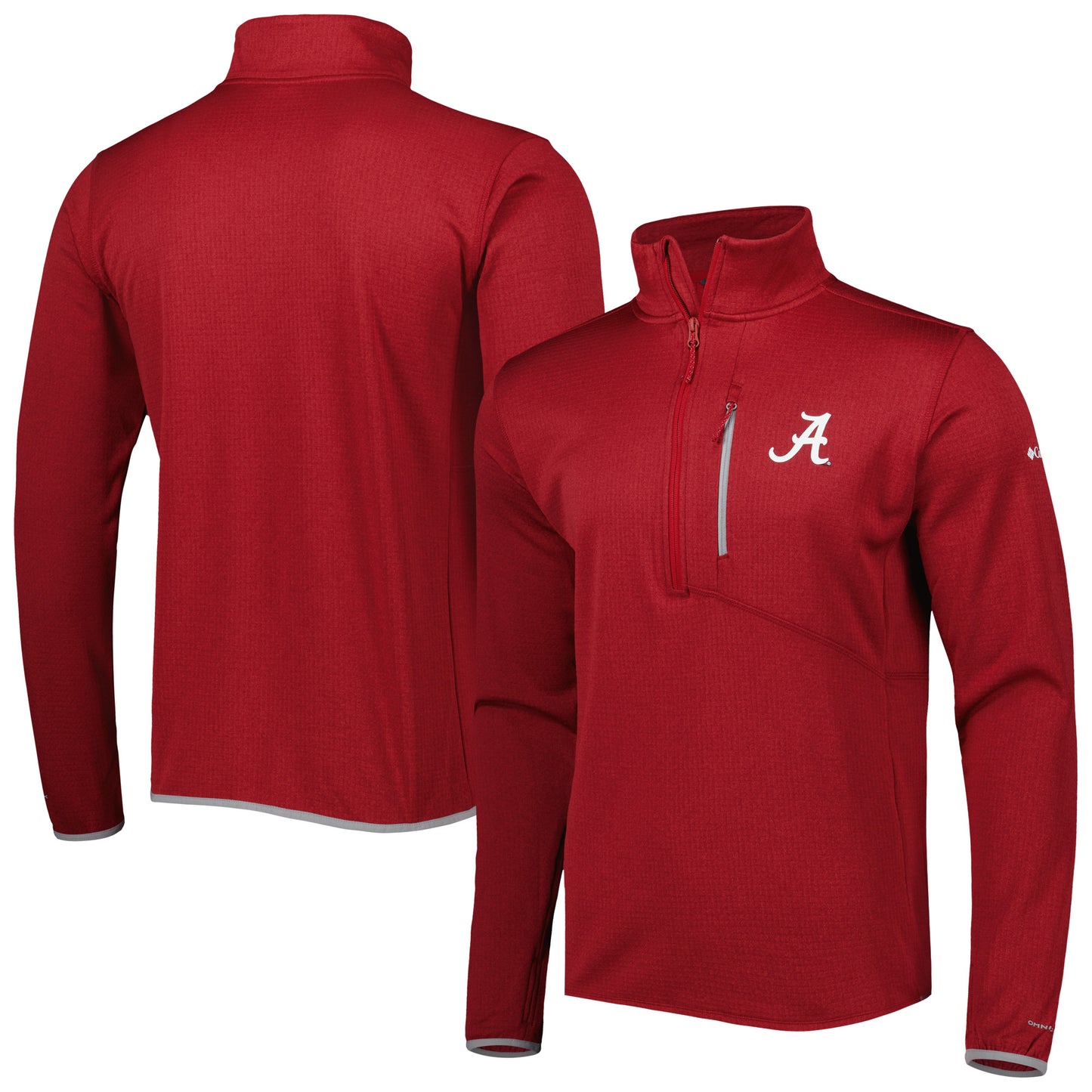 Men's Columbia Crimson Alabama Crimson Tide Park View Omni-Wick Half-Zip Top