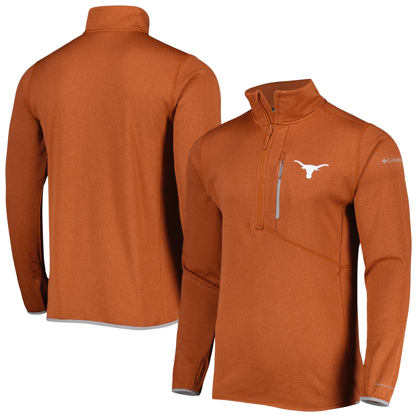 Men's Columbia Texas Orange Texas Longhorns Park View Omni-Wick Half-Zip Top