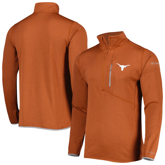 Men's Columbia Texas Orange Texas Longhorns Park View Omni-Wick Half-Zip Top