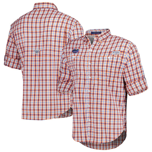 Men's Columbia Orange Florida Gators Super Tamiami Omni-Wick Long Sleeve Button-Down Shirt