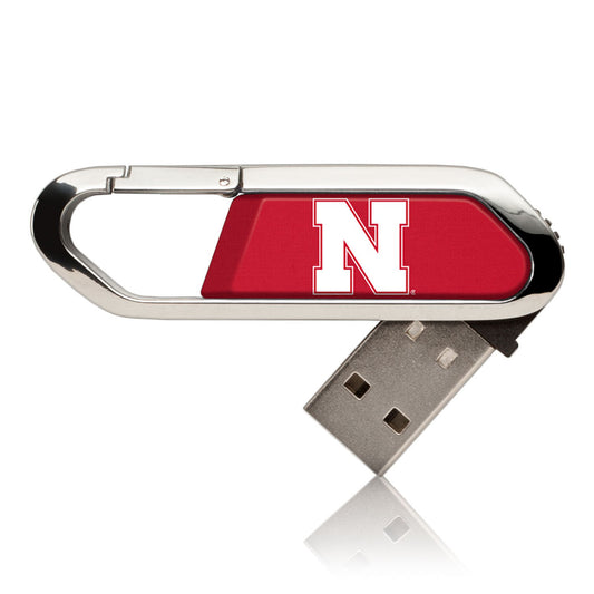 Nebraska Huskers Solid Design 32GB Clip USB Flash Drive