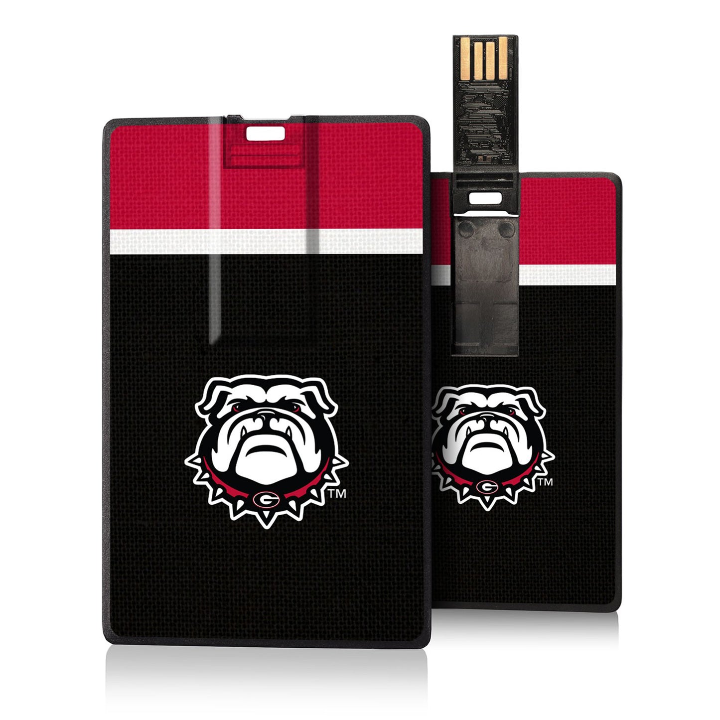 Georgia Bulldogs Stripe Design Credit Card USB Drive